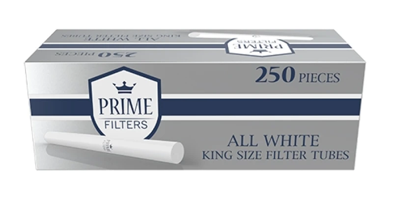 Tuburi Țigarete 250 buc, Filtru Alb - Prime