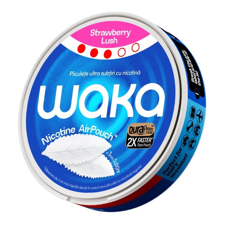 WAKA NICOTINE AIRPOUCH STRAWBERRY LUSH 9MG